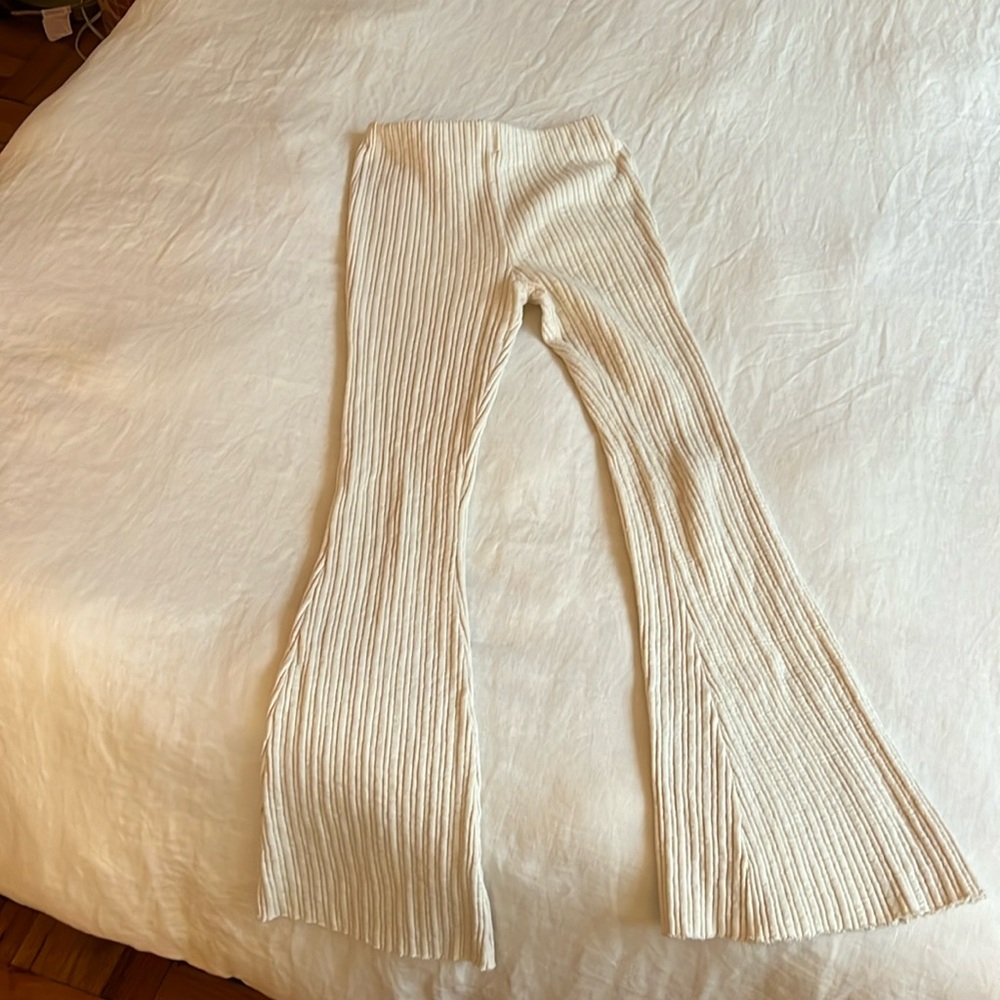 Urban Outfitters Cream Sweater Pants (w a flare)